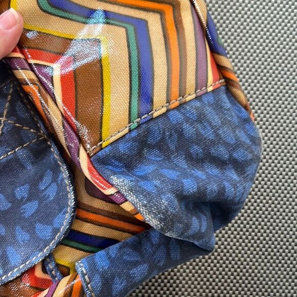 Fossil Key-Per Multi Color Chevron Messenger Bag - Picture 4 of 10